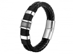 HY Wholesale Leather Bracelets Jewelry Popular Leather Bracelets-HY0133B093