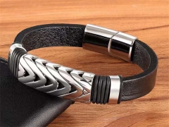 HY Wholesale Leather Bracelets Jewelry Popular Leather Bracelets-HY0130B105