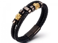 HY Wholesale Leather Bracelets Jewelry Popular Leather Bracelets-HY0132B168