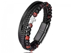 HY Wholesale Leather Bracelets Jewelry Popular Leather Bracelets-HY0136B126