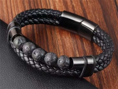 HY Wholesale Leather Bracelets Jewelry Popular Leather Bracelets-HY0133B091