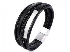 HY Wholesale Leather Bracelets Jewelry Popular Leather Bracelets-HY0136B185