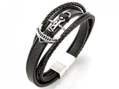 HY Wholesale Leather Bracelets Jewelry Popular Leather Bracelets-HY0058B036