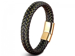 HY Wholesale Leather Bracelets Jewelry Popular Leather Bracelets-HY0130B015