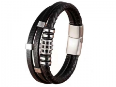 HY Wholesale Leather Bracelets Jewelry Popular Leather Bracelets-HY0130B407