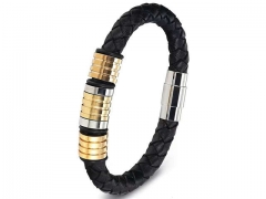 HY Wholesale Leather Bracelets Jewelry Popular Leather Bracelets-HY0130B259