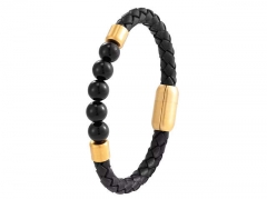 HY Wholesale Leather Bracelets Jewelry Popular Leather Bracelets-HY0120B186