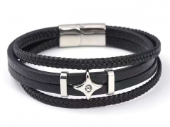 HY Wholesale Leather Bracelets Jewelry Popular Leather Bracelets-HY0137B064