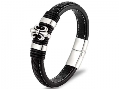 HY Wholesale Leather Bracelets Jewelry Popular Leather Bracelets-HY0120B249