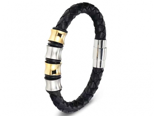 HY Wholesale Leather Bracelets Jewelry Popular Leather Bracelets-HY0130B255