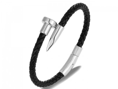 HY Wholesale Leather Bracelets Jewelry Popular Leather Bracelets-HY0120B234