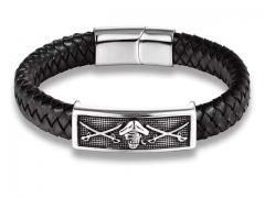 HY Wholesale Leather Bracelets Jewelry Popular Leather Bracelets-HY0135B019