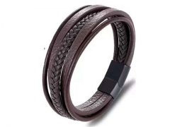HY Wholesale Leather Bracelets Jewelry Popular Leather Bracelets-HY0130B439