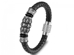 HY Wholesale Leather Bracelets Jewelry Popular Leather Bracelets-HY0120B167