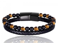 HY Wholesale Leather Bracelets Jewelry Popular Leather Bracelets-HY0136B085