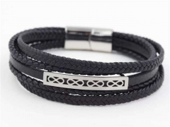 HY Wholesale Leather Bracelets Jewelry Popular Leather Bracelets-HY0129B085