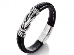 HY Wholesale Leather Bracelets Jewelry Popular Leather Bracelets-HY0058B024