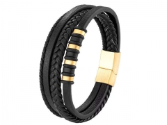 HY Wholesale Leather Bracelets Jewelry Popular Leather Bracelets-HY0129B018