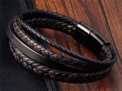 HY Wholesale Leather Bracelets Jewelry Popular Leather Bracelets-HY0133B001