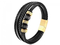 HY Wholesale Leather Bracelets Jewelry Popular Leather Bracelets-HY0133B067