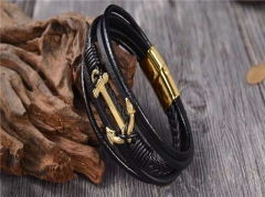 HY Wholesale Leather Bracelets Jewelry Popular Leather Bracelets-HY0137B146