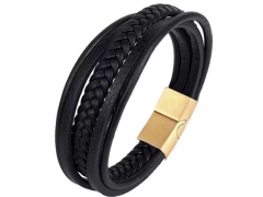HY Wholesale Leather Bracelets Jewelry Popular Leather Bracelets-HY0136B171