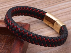 HY Wholesale Leather Bracelets Jewelry Popular Leather Bracelets-HY0137B117