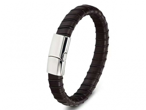 HY Wholesale Leather Bracelets Jewelry Popular Leather Bracelets-HY0130B197