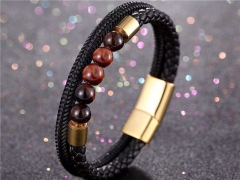 HY Wholesale Leather Bracelets Jewelry Popular Leather Bracelets-HY0137B140