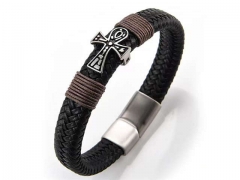 HY Wholesale Leather Bracelets Jewelry Popular Leather Bracelets-HY0058B038