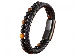 HY Wholesale Leather Bracelets Jewelry Popular Leather Bracelets-HY0130B337