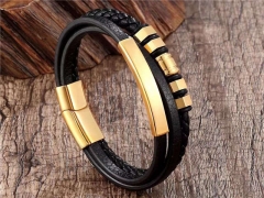 HY Wholesale Leather Bracelets Jewelry Popular Leather Bracelets-HY0137B072