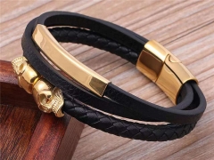 HY Wholesale Leather Bracelets Jewelry Popular Leather Bracelets-HY0137B059
