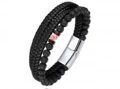 HY Wholesale Leather Bracelets Jewelry Popular Leather Bracelets-HY0136B155