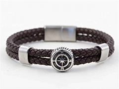 HY Wholesale Leather Bracelets Jewelry Popular Leather Bracelets-HY0129B022