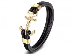 HY Wholesale Leather Bracelets Jewelry Popular Leather Bracelets-HY0130B454