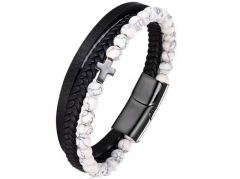 HY Wholesale Leather Bracelets Jewelry Popular Leather Bracelets-HY0136B131