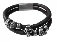 HY Wholesale Leather Bracelets Jewelry Popular Leather Bracelets-HY0058B044