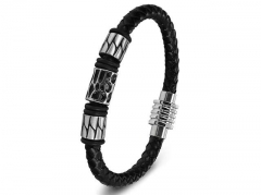 HY Wholesale Leather Bracelets Jewelry Popular Leather Bracelets-HY0130B317