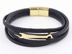 HY Wholesale Leather Bracelets Jewelry Popular Leather Bracelets-HY0129B092