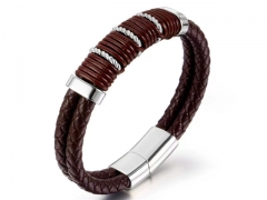 HY Wholesale Leather Bracelets Jewelry Popular Leather Bracelets-HY0132B177