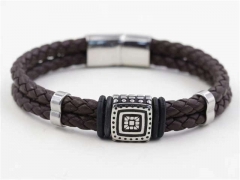 HY Wholesale Leather Bracelets Jewelry Popular Leather Bracelets-HY0129B126