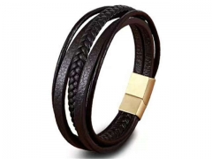 HY Wholesale Leather Bracelets Jewelry Popular Leather Bracelets-HY0130B438