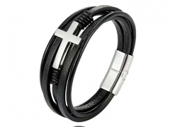 HY Wholesale Leather Bracelets Jewelry Popular Leather Bracelets-HY0136B005