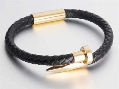 HY Wholesale Leather Bracelets Jewelry Popular Leather Bracelets-HY0133B178