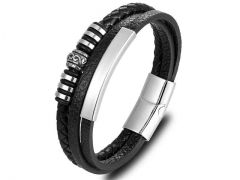 HY Wholesale Leather Bracelets Jewelry Popular Leather Bracelets-HY0120B064
