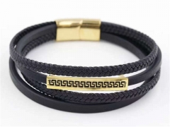 HY Wholesale Leather Bracelets Jewelry Popular Leather Bracelets-HY0129B089