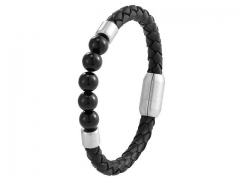 HY Wholesale Leather Bracelets Jewelry Popular Leather Bracelets-HY0120B037