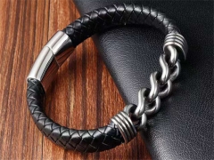 HY Wholesale Leather Bracelets Jewelry Popular Leather Bracelets-HY0133B215