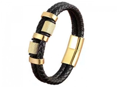 HY Wholesale Leather Bracelets Jewelry Popular Leather Bracelets-HY0130B372